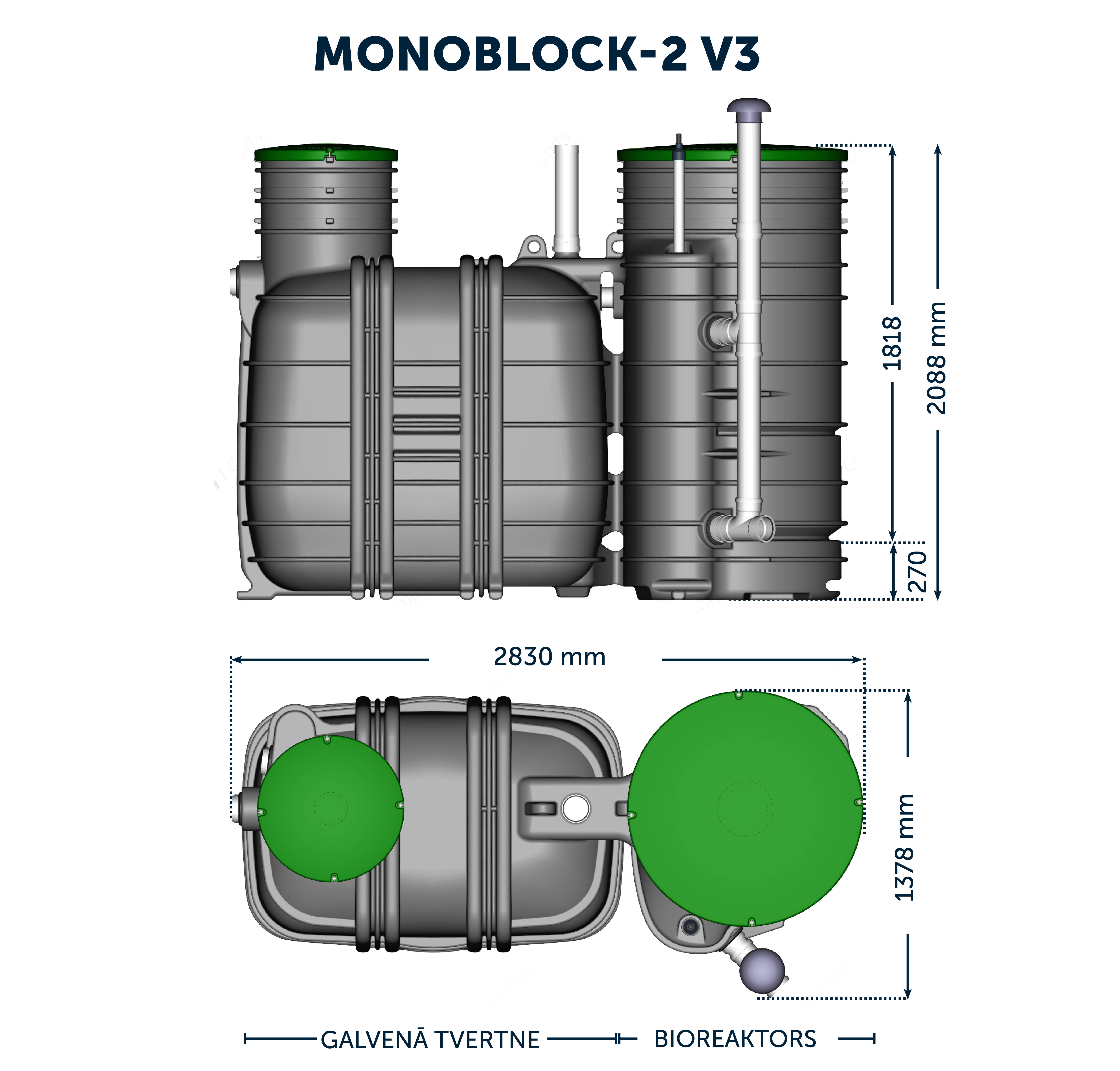 MONOBLOCK small sewage treatment plant